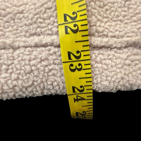 Columbia Women’s Pink & Cream Sherpa Fleece Snap Button Pullover Front Pocket - Picture 14 of 16